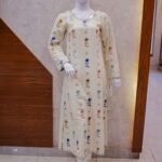 Pastel Floral Embroidered Straight Shirt