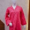 Pink Bloom Kurti with Mustard Floral Trousers – Desi Pop Vibe