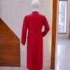 Red Front-Open Co-Ord with Gold Button Detailing