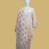 Soft Peach Embroidered Elegance