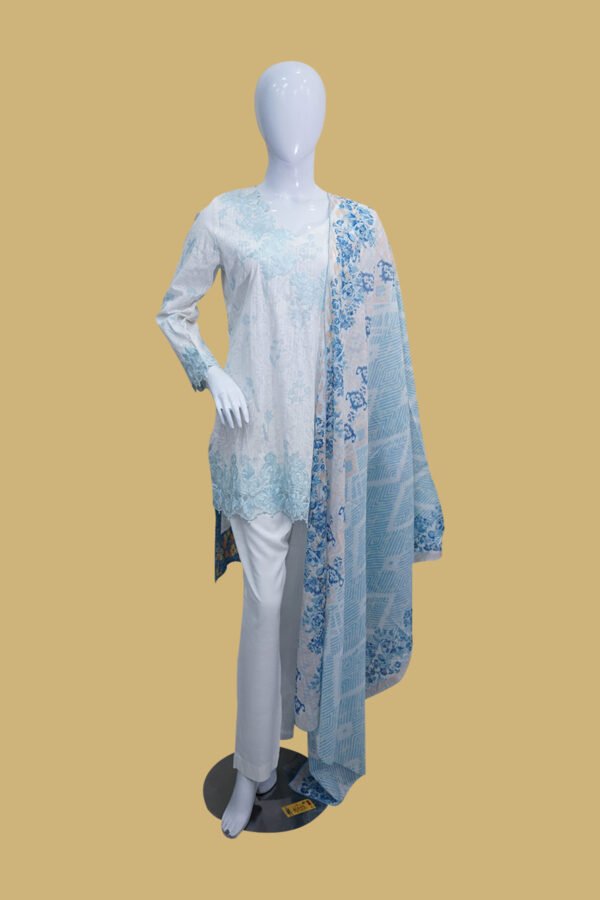 Soft Sky Blue Floral Grace