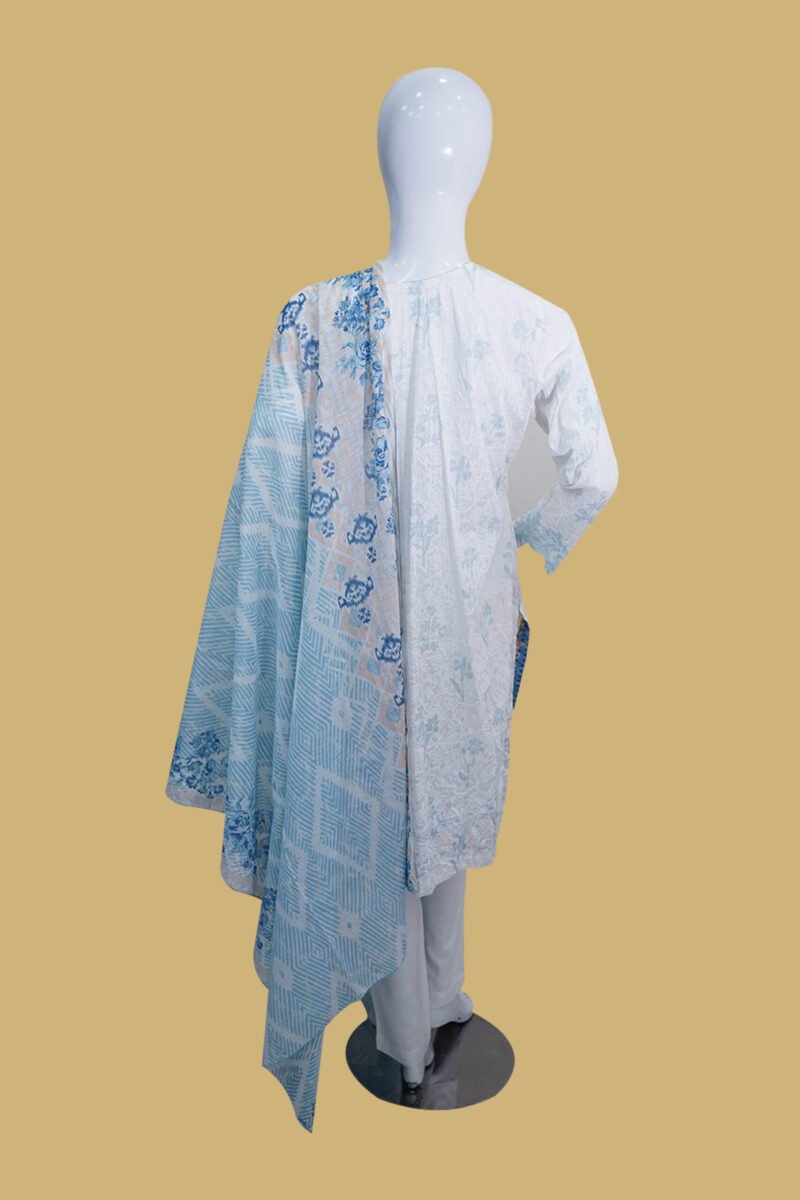 Soft Sky Blue Floral Grace