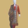 Stylish Red & White Kurti Set