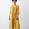 Sunshine Yellow 2-Piece Set with White Printed Coat