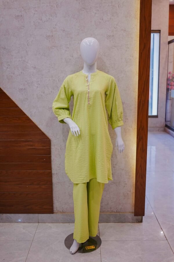 Textured Light Lime Green 2-Piece Co-Ord Set