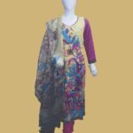 Vibrant Yellow Printed Suit with Bold Floral & Bird Motifs