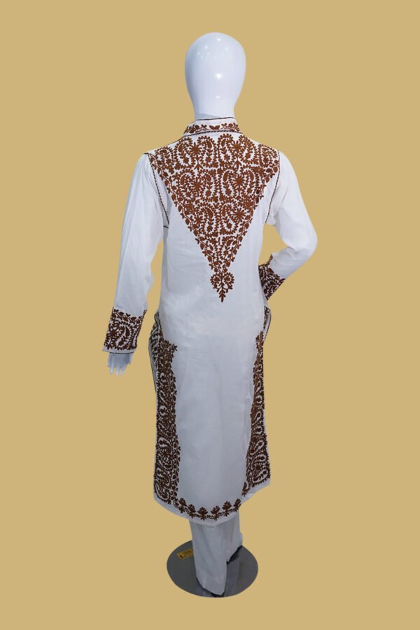 White Classic Embroidered Elegance