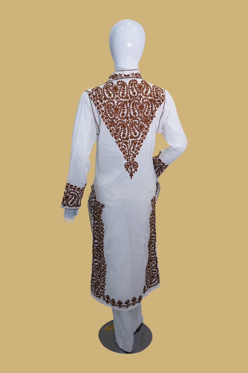 White Classic Embroidered Elegance