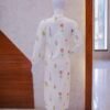 White Schiffli Kurta with Colorful Floral Embroidery