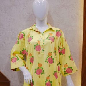 Yellow Floral Printed Co-Ord Set – Summer Bloom Edition