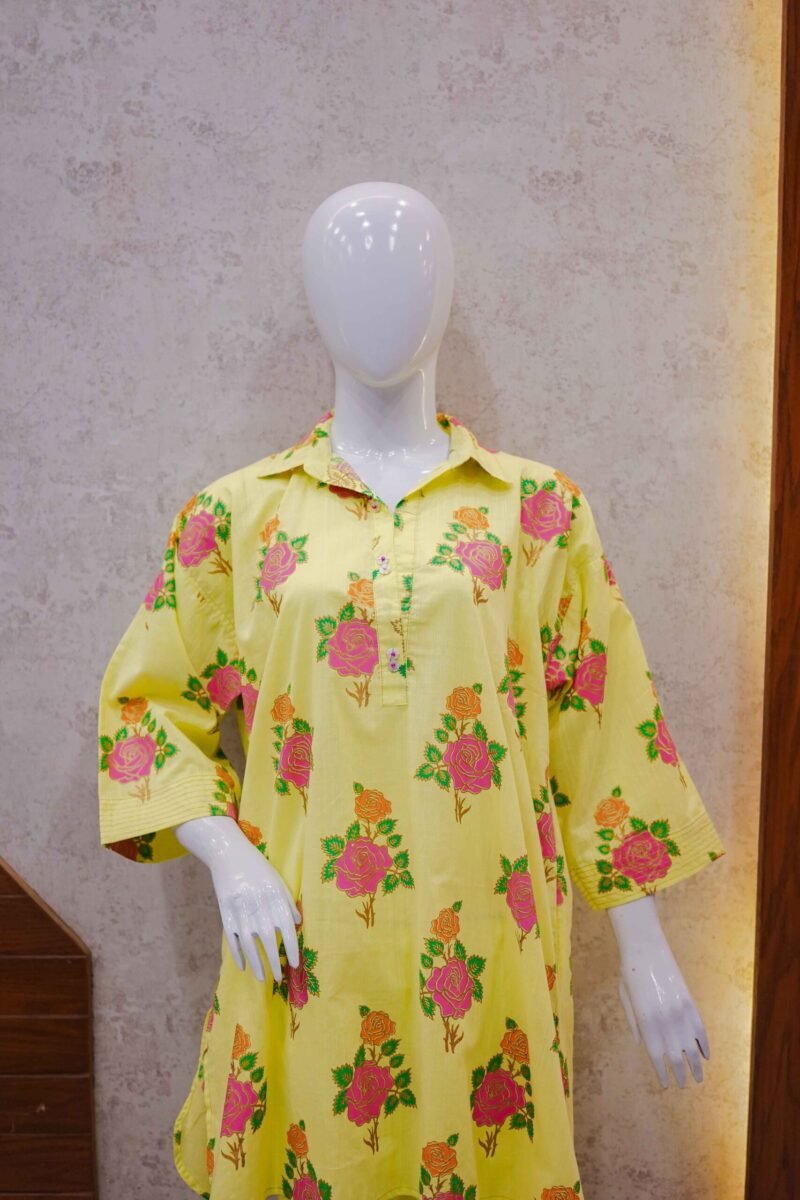 Yellow Floral Printed Co-Ord Set – Summer Bloom Edition