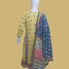 Yellow & Royal Blue Printed Lawn Suit – Festive Edition