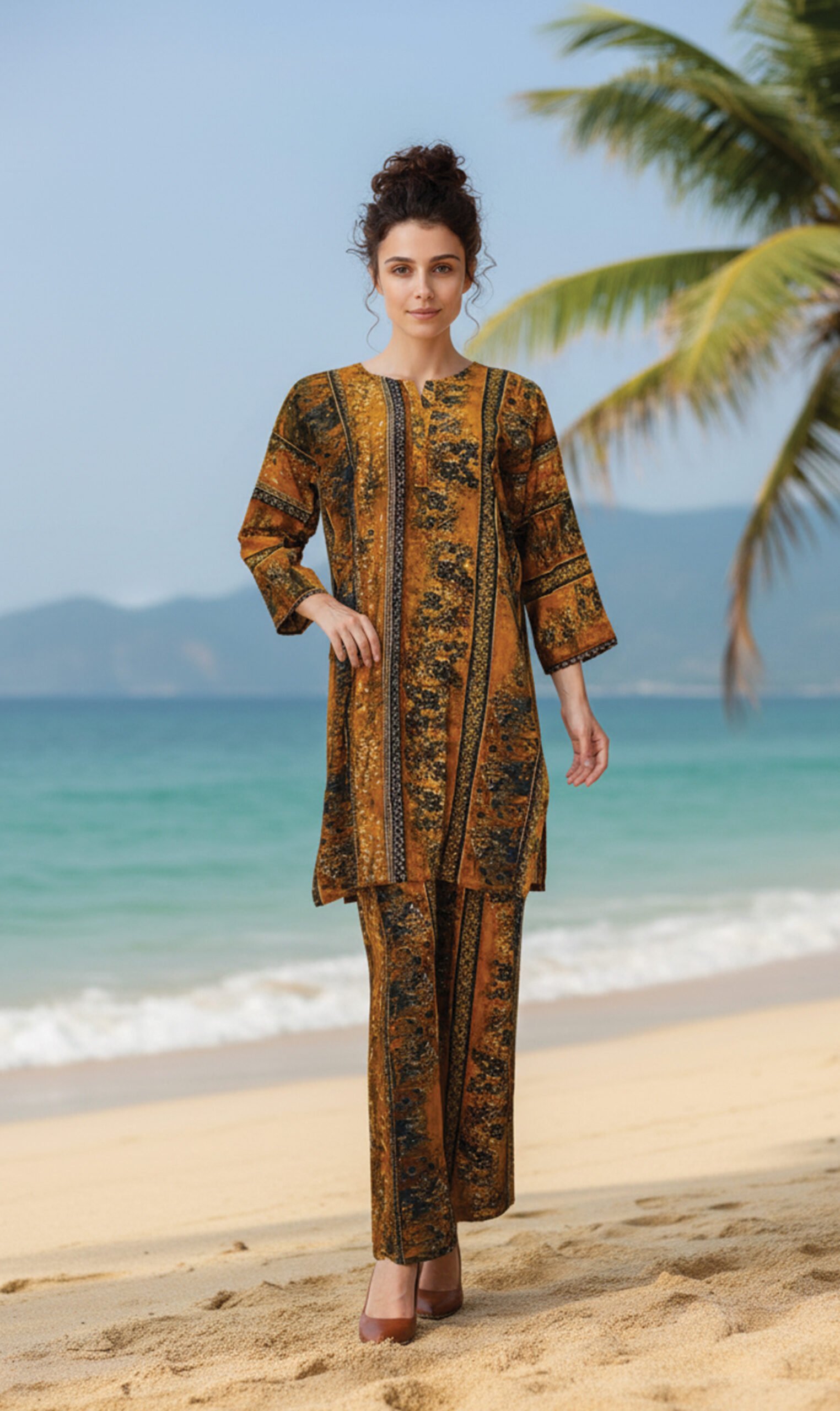 Amber Charm Printed Suit