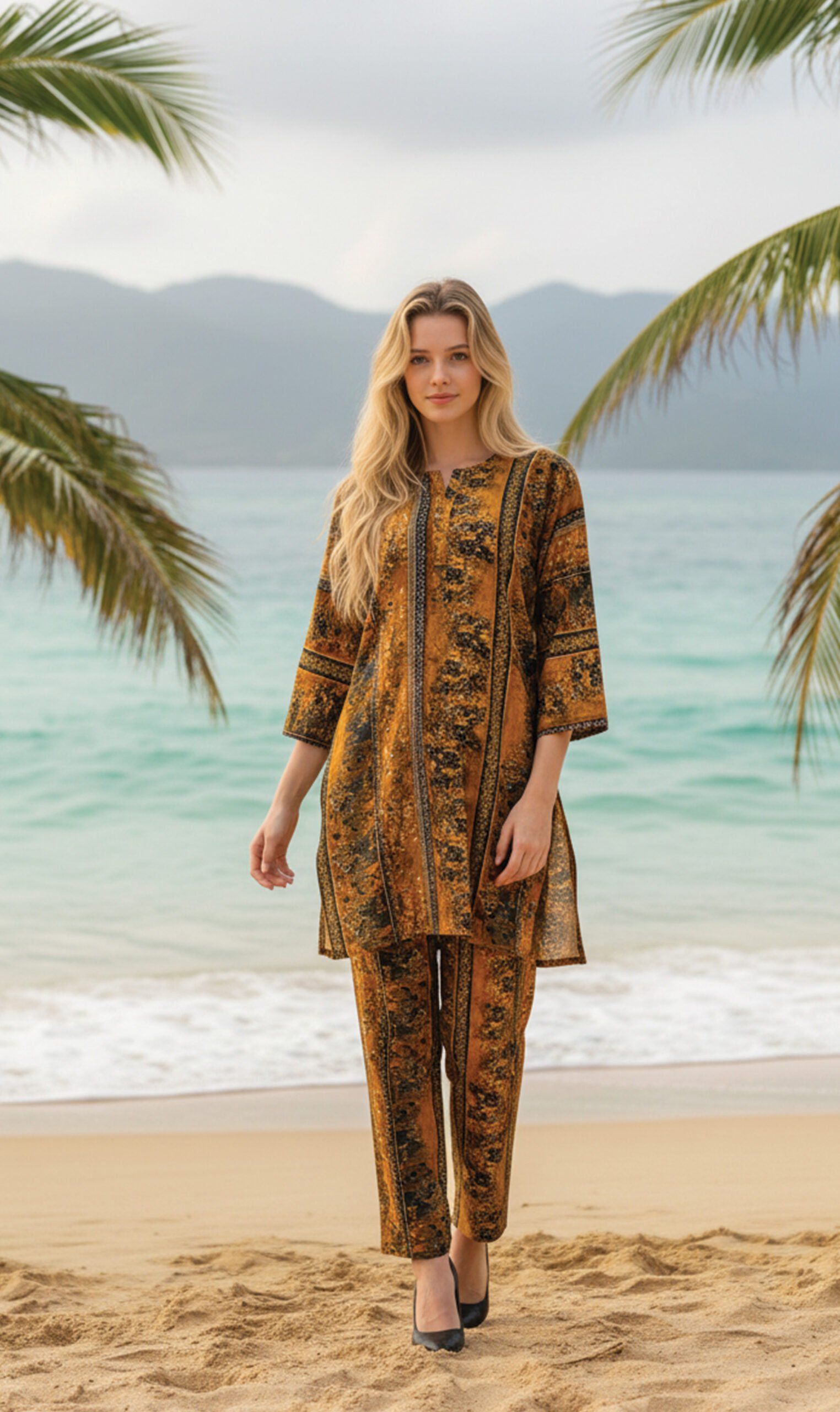 Amber Charm Printed Suit