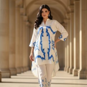 Azure Grace Silk Outfit