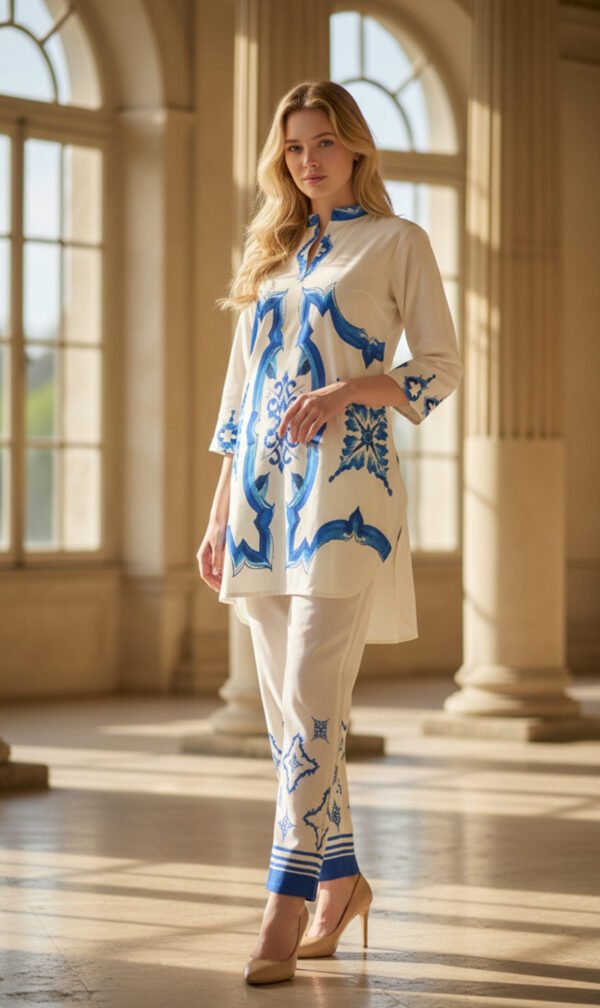 Azure Grace Silk Outfit