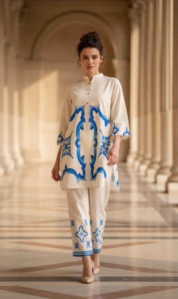Azure Grace Silk Outfit