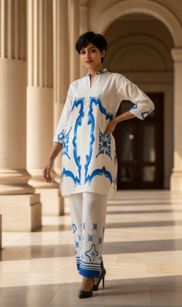 Azure Grace Silk Outfit