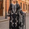 Black Luxe with Ivory Embroidery