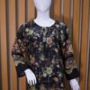 Black Vintage Floral Kurta Set
