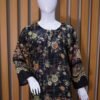 Black Vintage Floral Kurta Set