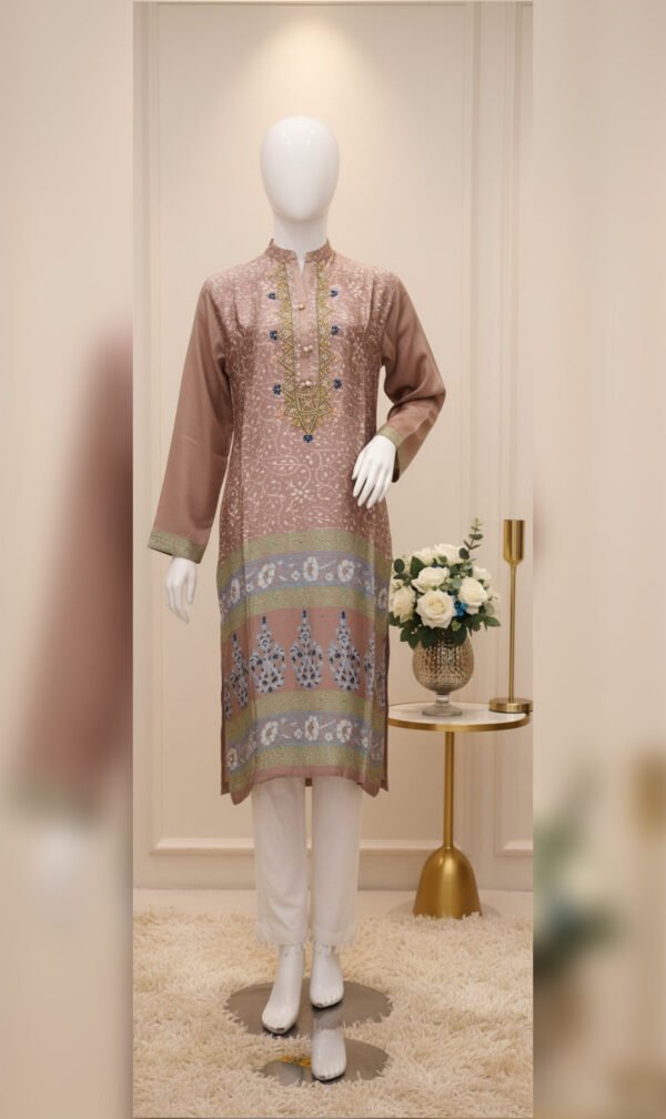 Blush Paisley Printed Tunic