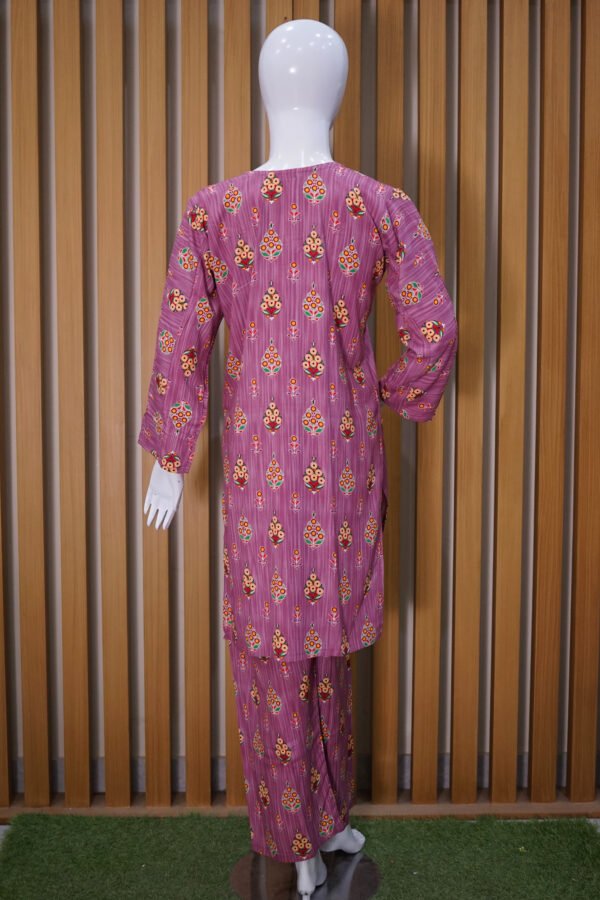 Classic Mauve Printed Kurta Set