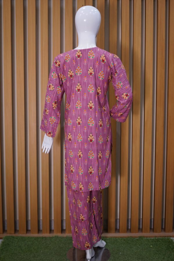 Classic Mauve Printed Kurta Set