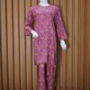 Classic Mauve Printed Kurta Set