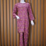 Classic Mauve Printed Kurta Set