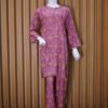 Classic Mauve Printed Kurta Set