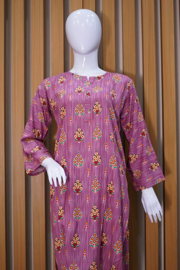 Classic Mauve Printed Kurta Set