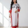 Crimson Bloom Silk Outfit