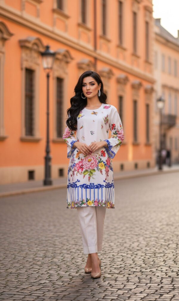 Elegance in Bloom White Floral Ensemble