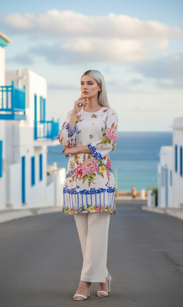 Elegance in Bloom White Floral Ensemble