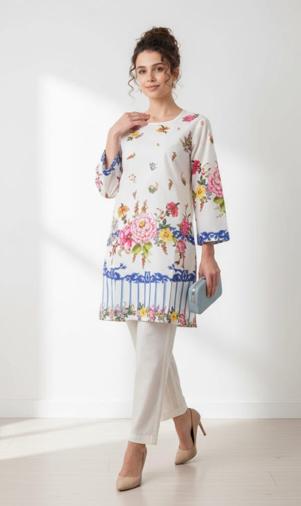 Elegance in Bloom White Floral Ensemble