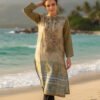 Elegant Beige Ensemble with Subtle Embroidery