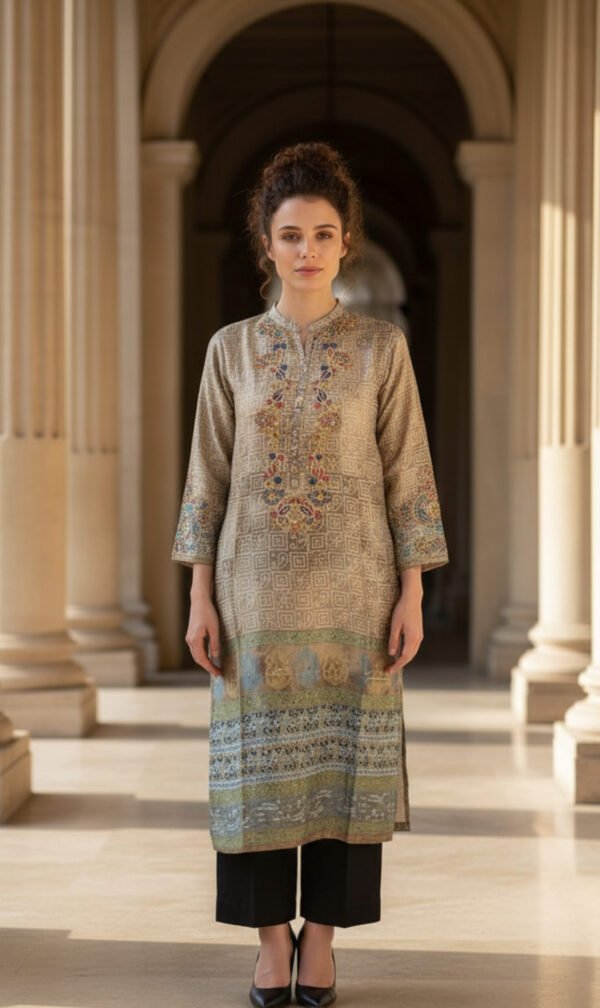 Golden Beige Silk Shirt