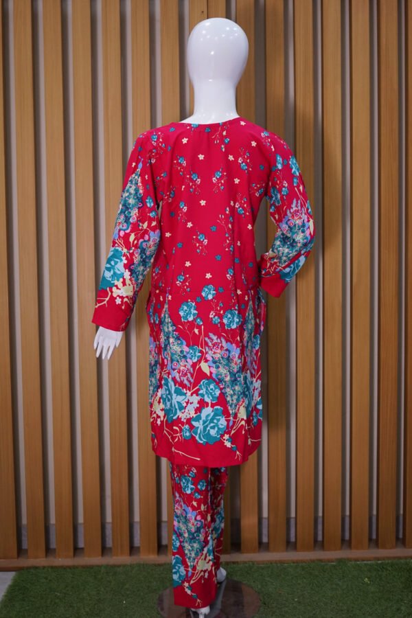 Elegant Red Floral Kurta Set