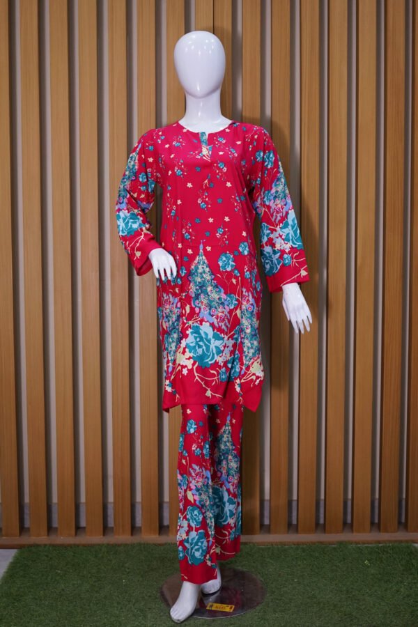 Elegant Red Floral Kurta Set