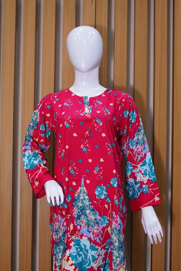 Elegant Red Floral Kurta Set