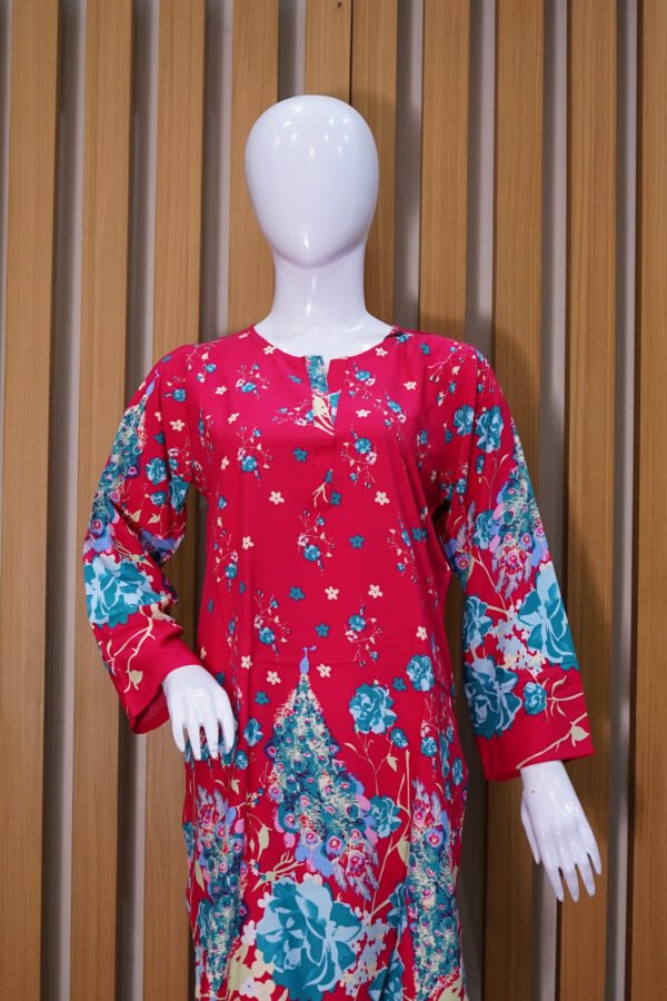 Elegant Red Floral Kurta Set