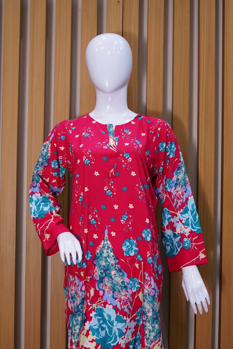Elegant Red Floral Kurta Set