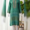 Emerald Grace Printed Silk Outfit