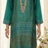 Emerald Grace Printed Silk Outfit