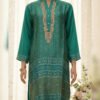 Emerald Grace Printed Silk Outfit