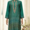 Emerald Grace Printed Silk Outfit