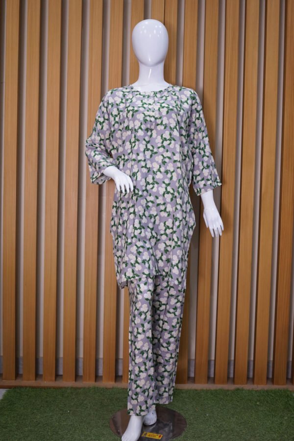 Floral Breeze Grey Suit