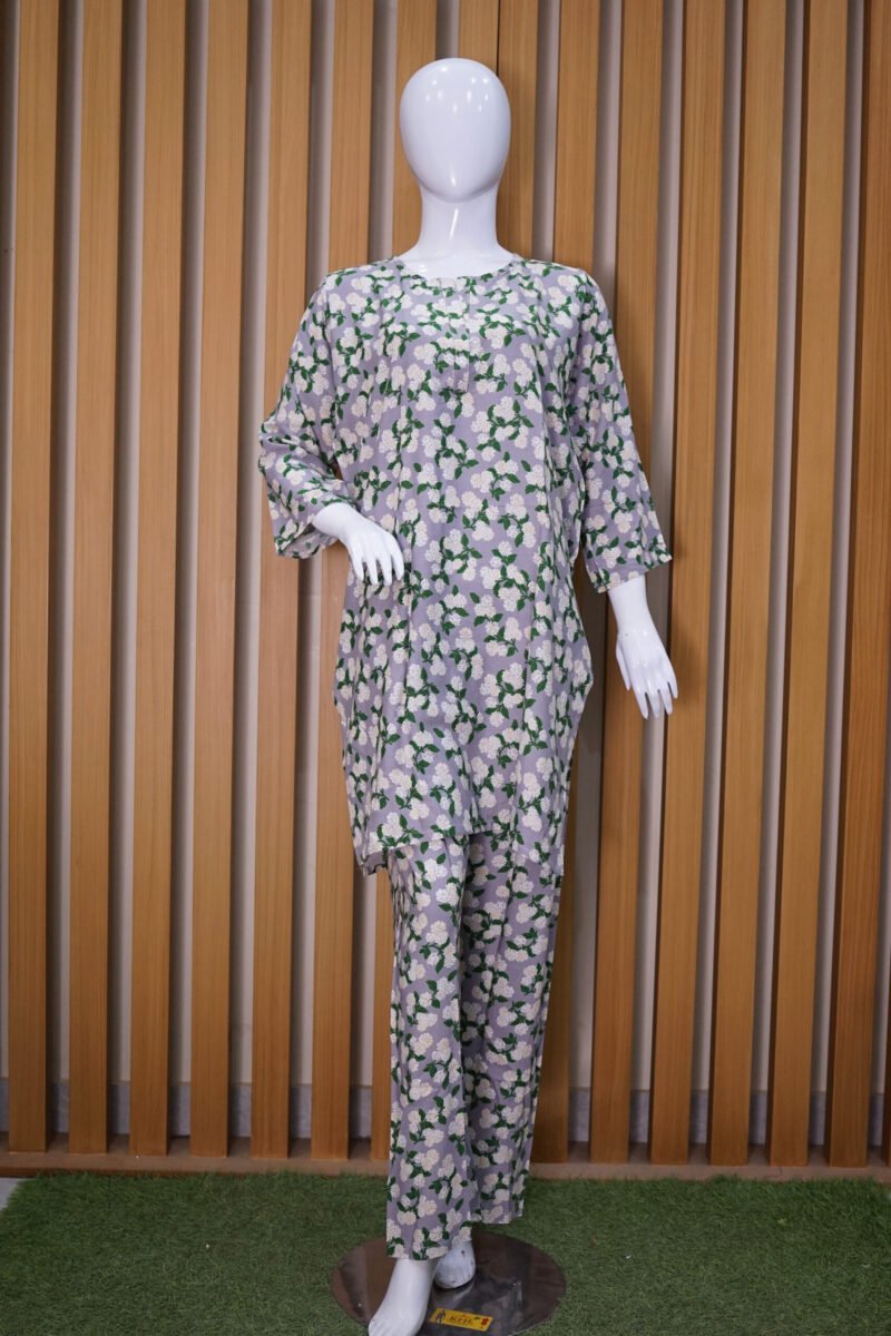 Floral Breeze Grey Suit
