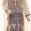 Ivory & Navy Printed Elegance